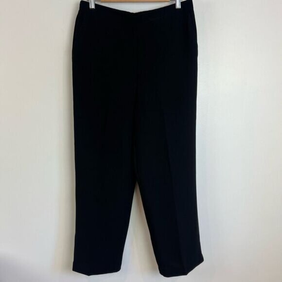 Vintage Alfred Dunner Women’s Size 12 Black Casual Pull on Pants Flared Wide - Picture 12 of 12